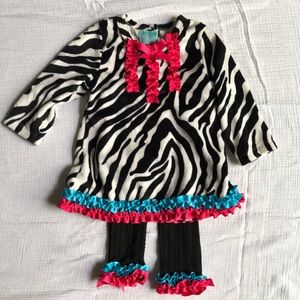 Mud pie 12-18m girls tunic dress and leggings